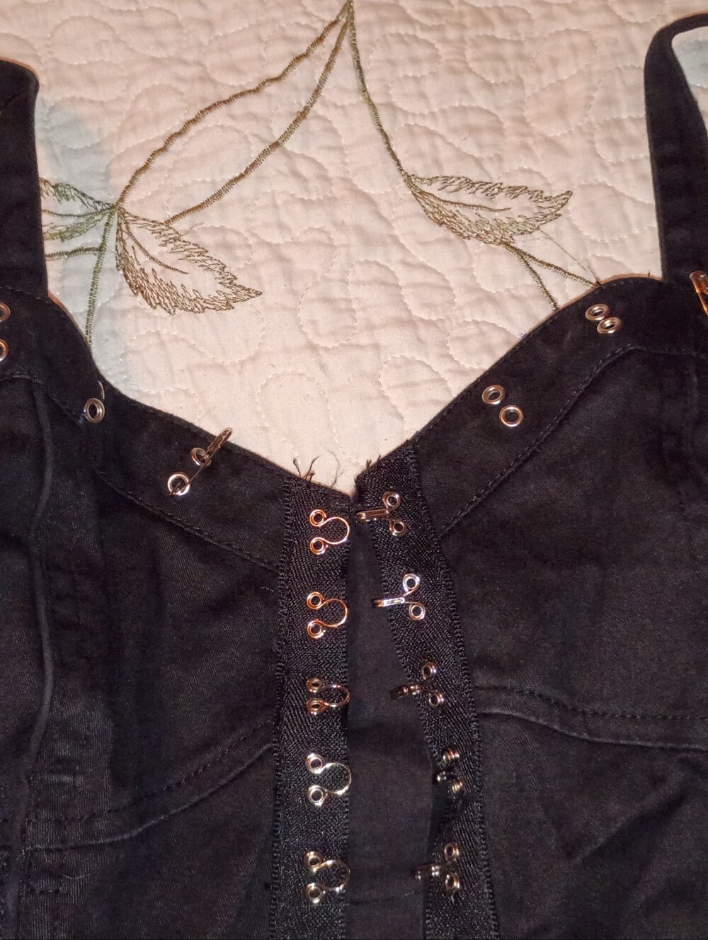 Vintage Y2K Tripp Dang Goodman NY Top With Garter L Gothic Gorepore Sexy Emo L